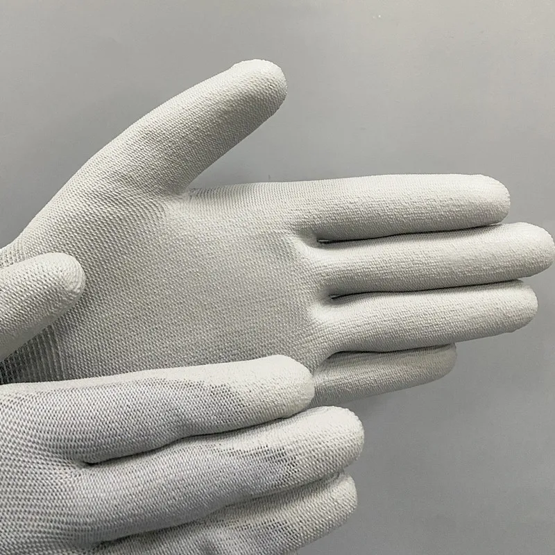 Quick seller  ESD Carbon Fiber Glove PU Work Safety Gloves