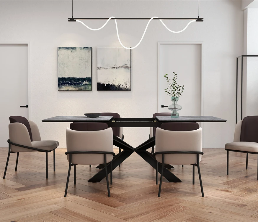 2022 современный дизайн, прямоугольная мебель для дома и кухни, выдвижная мебель, столовые наборы, 4 современных стола для ужина