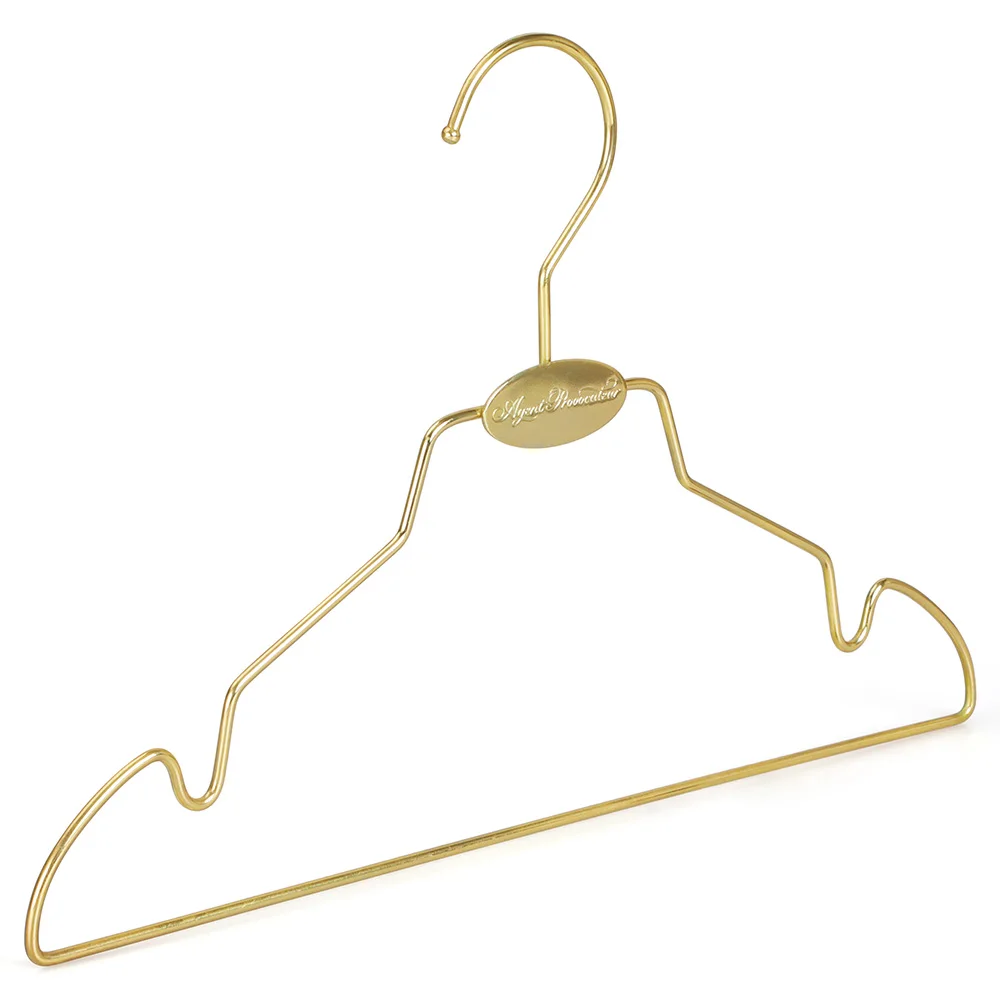 LINDON Customize Logo Plate Gold Metal Pants & Skirt Hanger for Kids Toddler