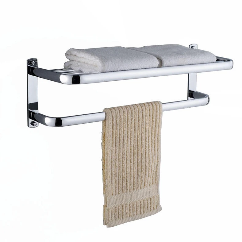Stainless Steel 304 Wall Mount Hotel Bathroom Towel Rack Towel Shelf Towel Shelf Shiny /brushed Polishing