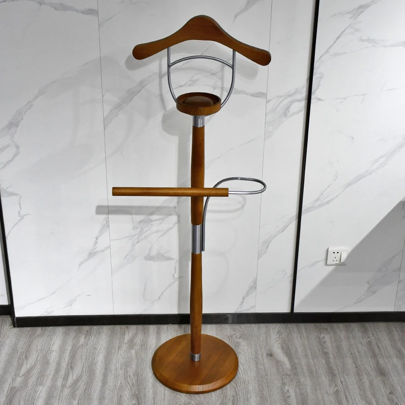 Подставка для одежды, металлическая вешалка для одежды, напольная, из массива дерева, коричневый цвет