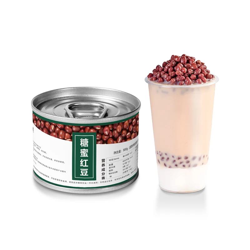 High quality Canned molasses red beans for milk tea boba tea bubble tea ingredients