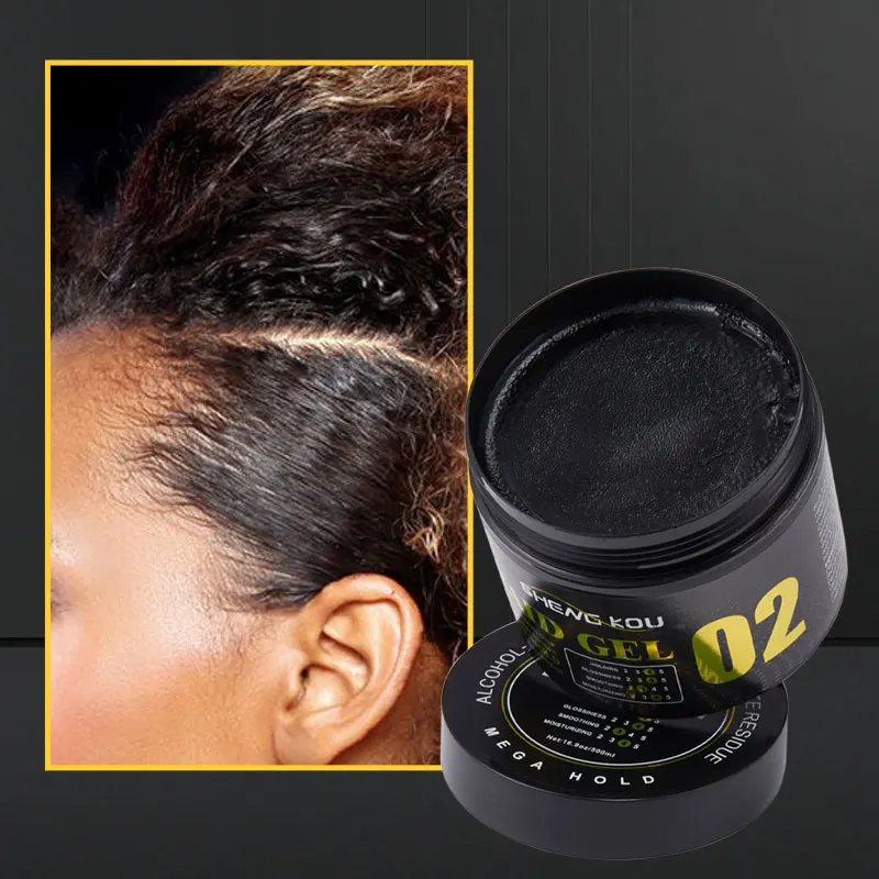 Professional custom extreme hold edge control no flaking olive oil loc braid and styling gel