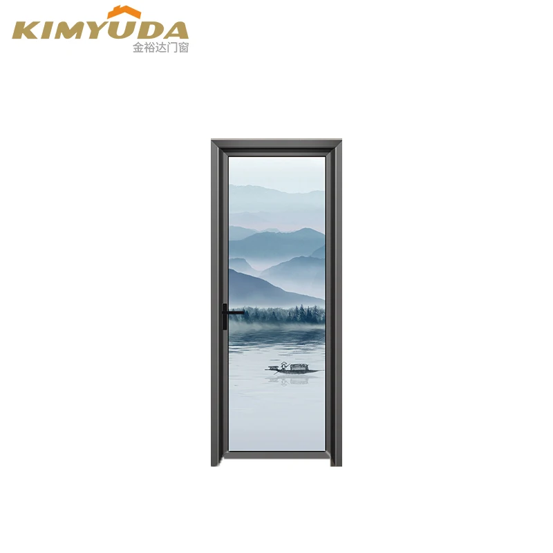 Waterproof White Kerala Balcony Toilet Interior Door Design Glass Bathroom Door Price Aluminium Hinged Doors