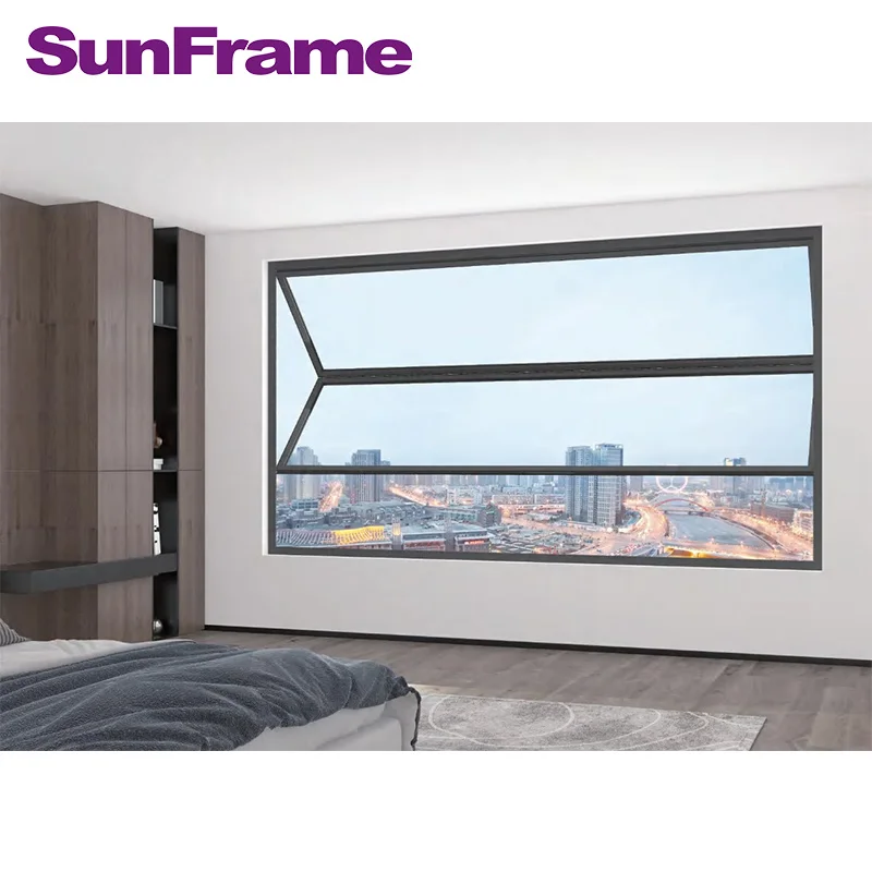 YongliSunFrame Modern Design Bi-Fold Aluminum Window Hanging Curtain NFRC/AAMA/AS2047 Certified Stainless Steel Magnetic Villas