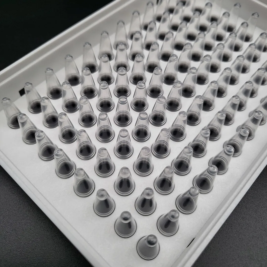 White Pcr Plate 0.2ml Pcr Full Skirted  96 Well Plate Round Bottom Shaped Bottom