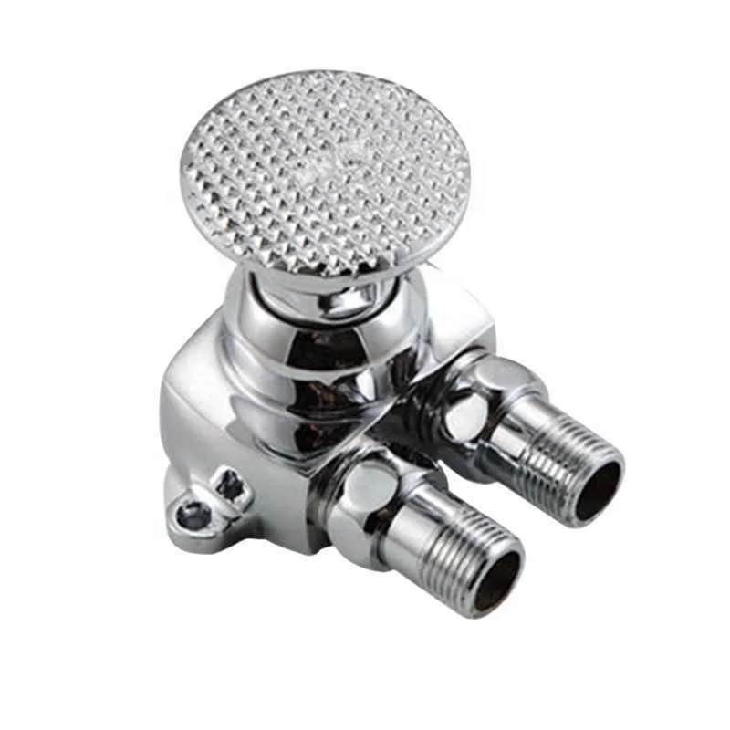 Copper Floor Foot Pedal Control Switch Tap Valve Faucet Used In Office Buildings