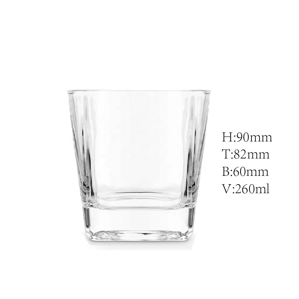 Classic Nordic Bar Whisky Glass Spirits Juice Water Glass Custom Logo Premium Libbey Square Whiskey Glass
