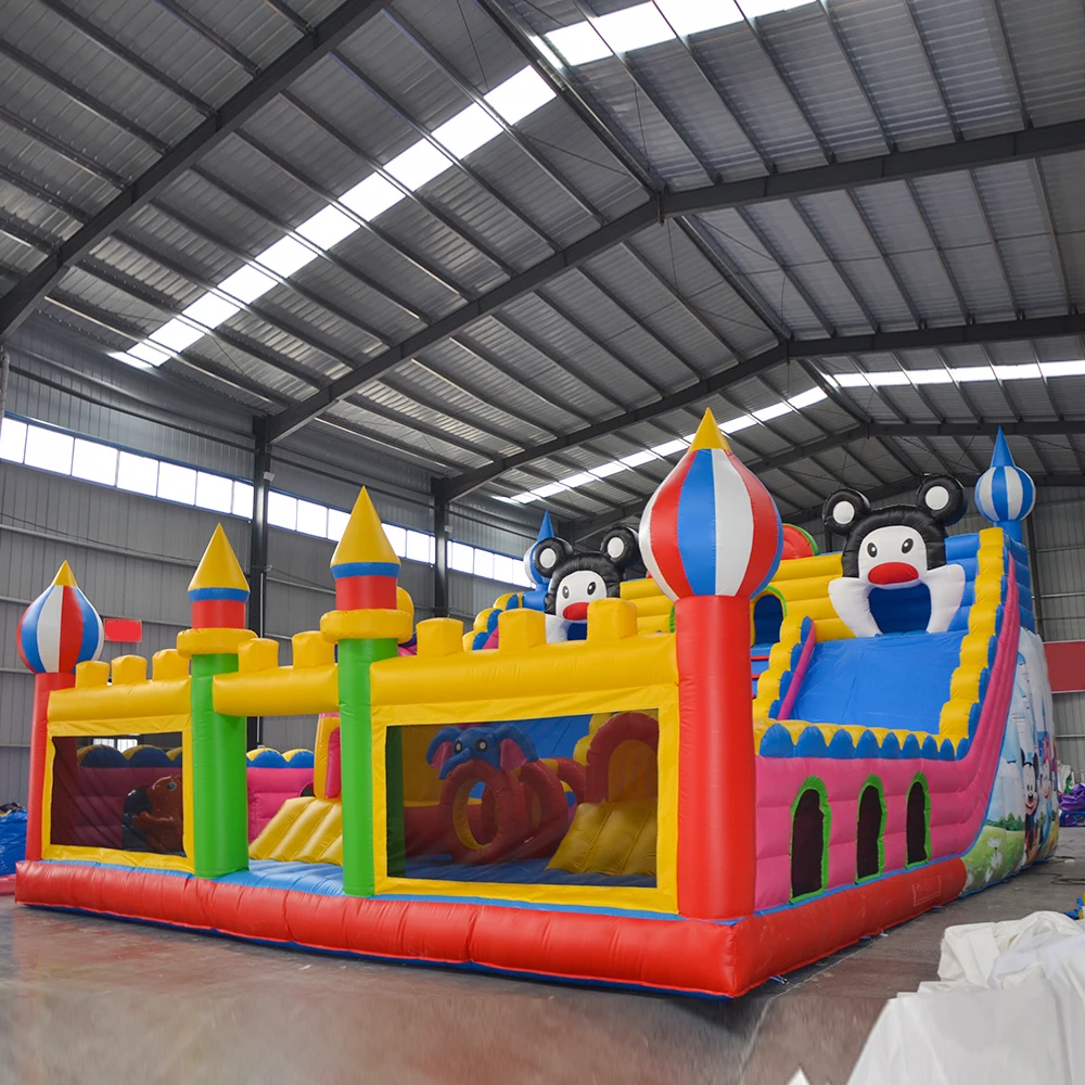 Commercial Bounce House Inflatables Combo Bounce House And Wet Dry Slide Bounce House Water Park