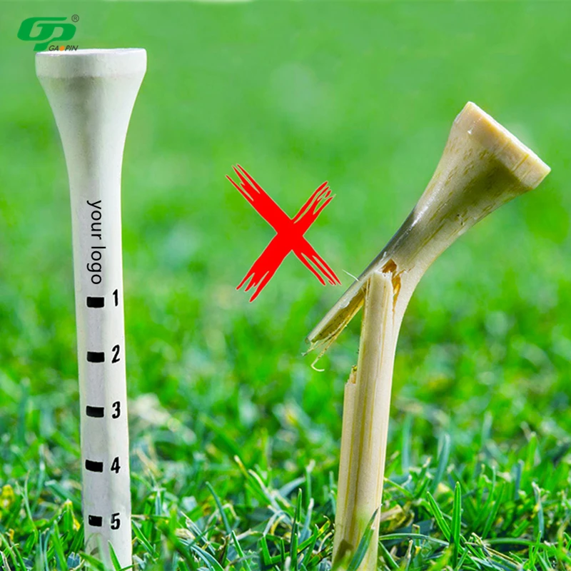 Factory Wholesale Custom Wood Golf Tees Durable Natural Biodegradable Material Bamboo Golf Tees Bamboo Wood Golf Ball Tee