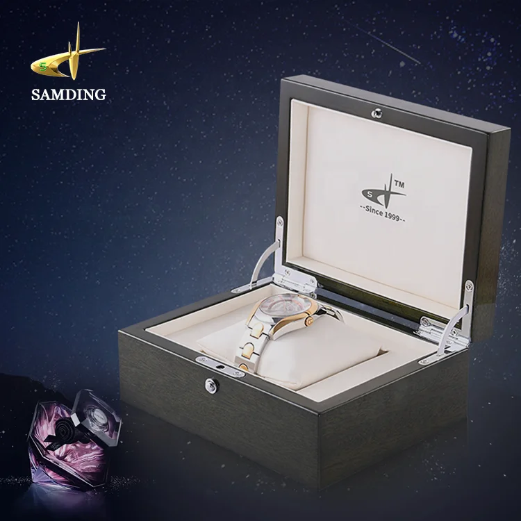 SAMDING piano lacquered finish custom gift wood watches box packaging luxury wooden watch box