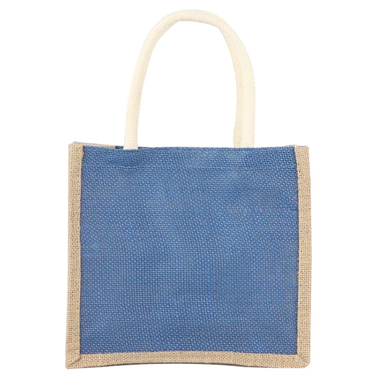 Cheap price custom reusable jute shopping bag beach hand tote jute bag eco friendly