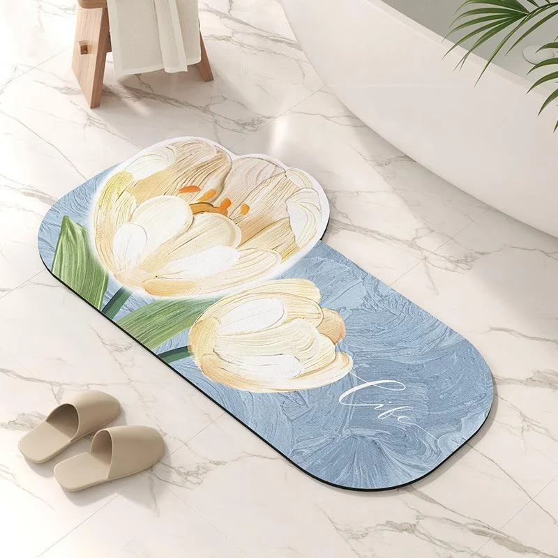 Diatom Mud Floor Mat Anti Slip Diatomite Bath Mat For Bathroom Entrance Doormat Floor Carpet