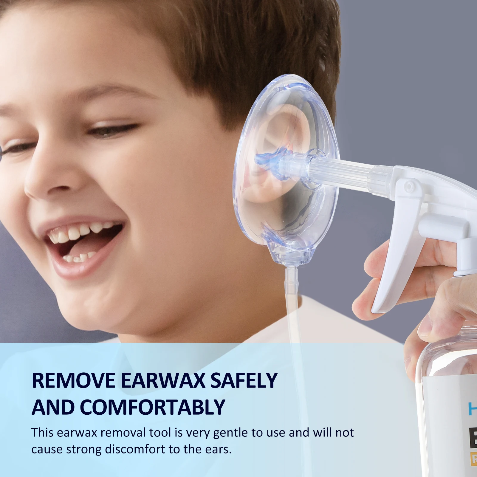 Adults Kids Ear Wax Removal Set Washing Syringe Squeeze Bulb Ear Irrigation Cleaning Kit