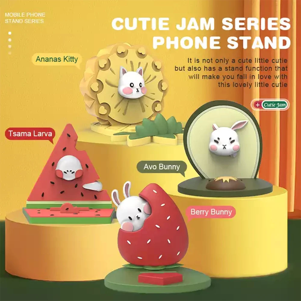2022 New Creative Cartoon Mobile Phone Bracket Fruit Cute Pet Cute Personality Desktop Mobile Phone Ipa Bracket Best Gift