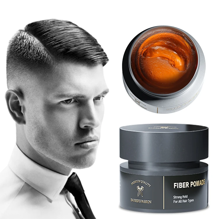 Mens Natural Styling Pomade Classic Medium or Extreme Hold Hair Water Based Pomade Fiber Pomade For Men