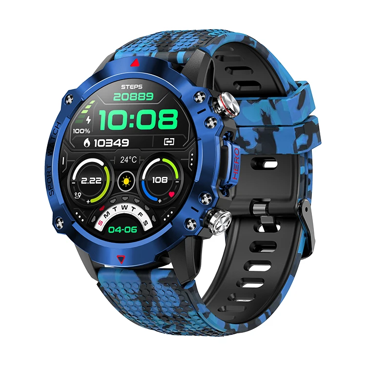 Luxury Digital Smart Wrist Watch BT Call 2023 Round KR10 Multifunction Sport Watches for Men Water Proof