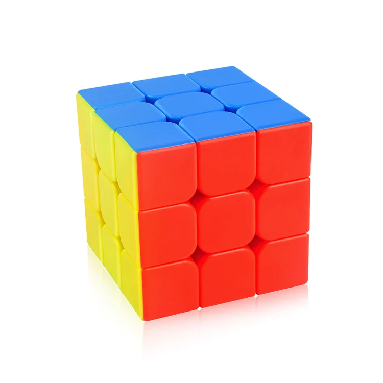 Educational Toys Durable Third Order Real Color Plastic Magic Puzzle Cube For Kids Plastic Magic Cube 3*3*3