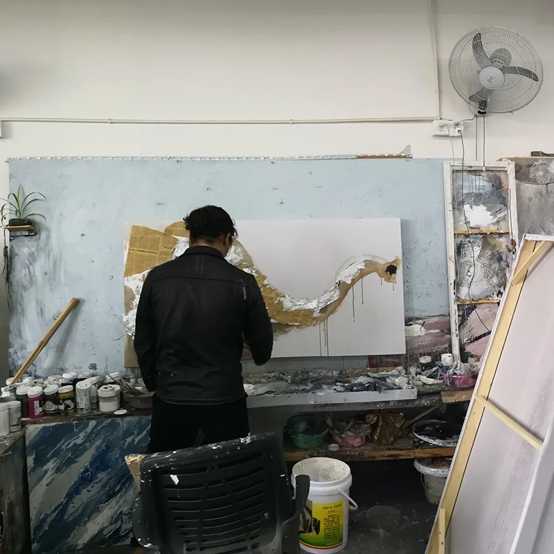 Nordic Flower Home Decor Vases Wall Art Sale White Floral Hand Made Canvas Acrylic Painting