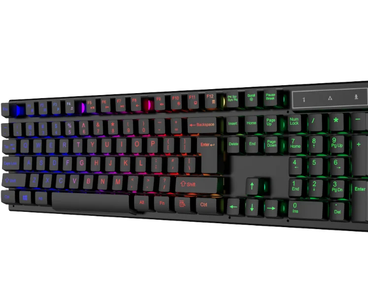 backlit lighting wired customized layout OEM logo 7 colours 3 colours RGB mechanical gaming keyboard kit with mouse keyboard RGB