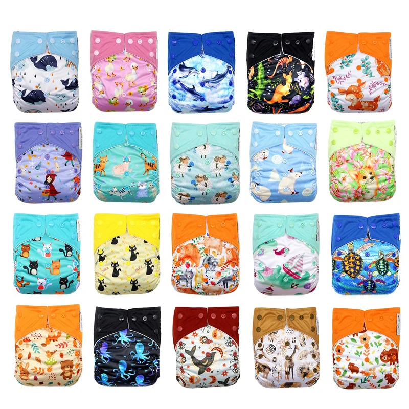 Hot selling High Quality Washable Eco-Friendly Diaper Adjustable Printed Nappy Reusable Cloth Diapers