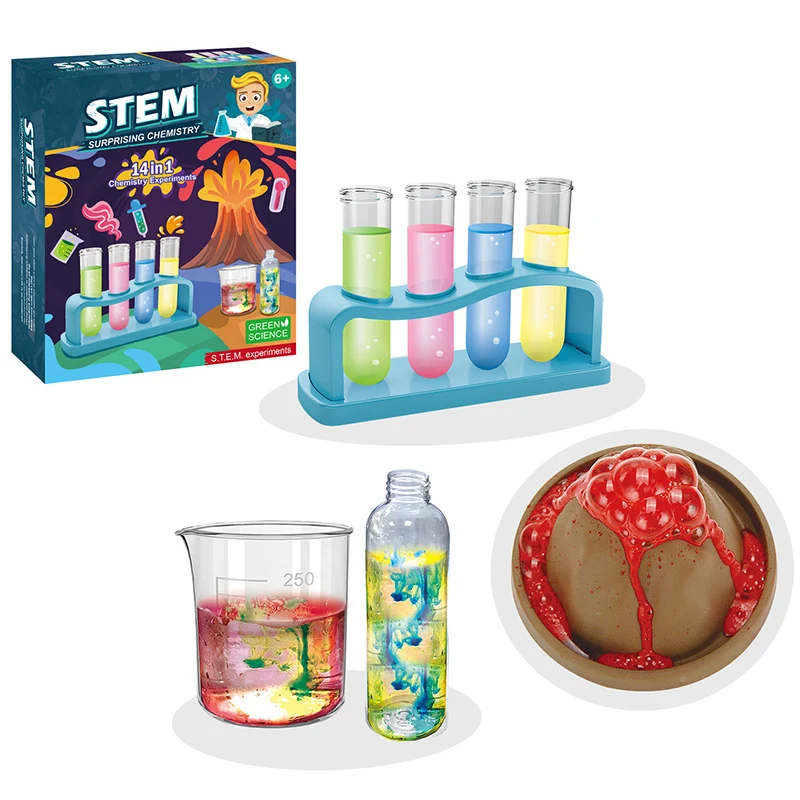 14 In 1 STEM Kids Education Learning Chemistry Science Kit Science Engineering science experiment kit for kids aged 6-8-14