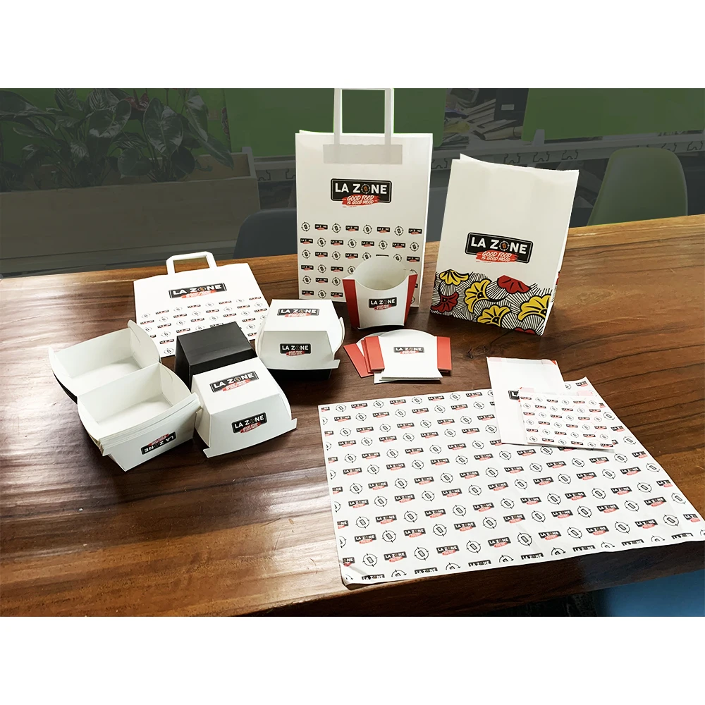 Food Catering Box Doner Kebab Package Buffet Takeaway Spring Roll Custom Design Meal Fries Packing Boxes With Sauce Drinks