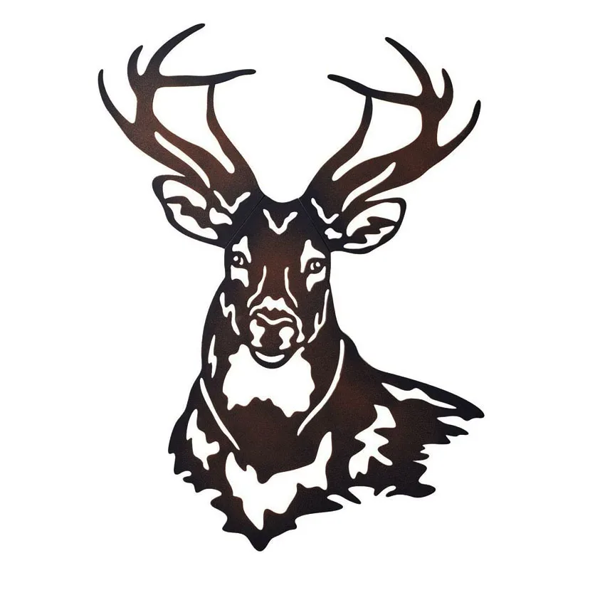 Rustic Cabin Decor Finish Deer Metal Wall Art Sculpture