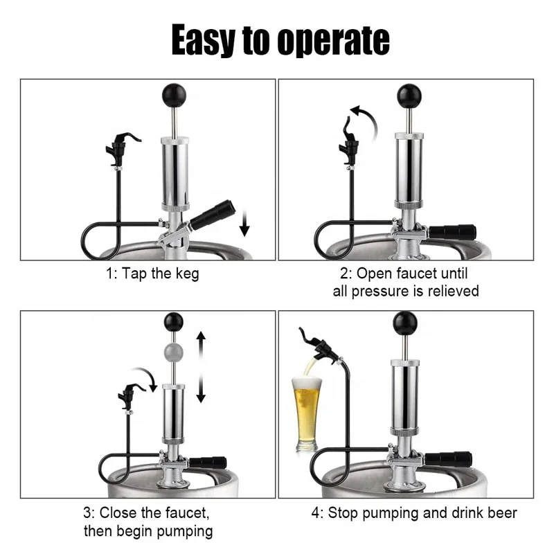 4 inch picnic pump Keg party pump, American D system beer barrel faucet party brewing Keg pump for beer