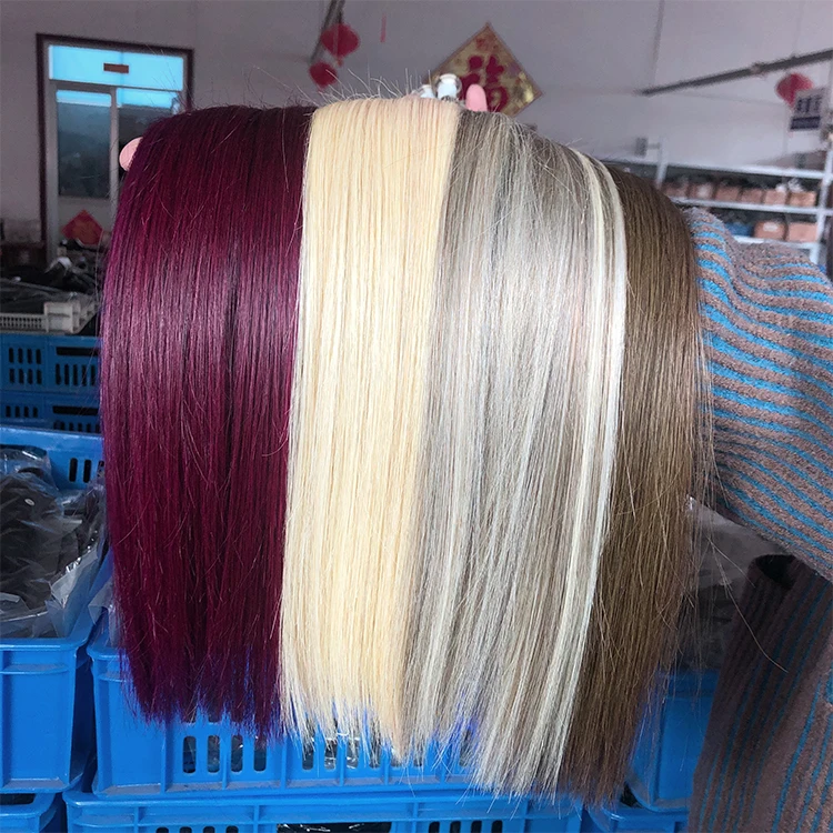 12A Raw Cambodian Human Hair Hand Tied Weft Thick Ends  Double Drawn Luxury Hand Tied Weft