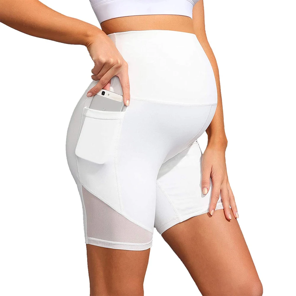
 Новинка 2021, женские шорты syyle для беременных с боковой сеткой для йоги, летние тренировочные шорты для активного отдыха с карманами  