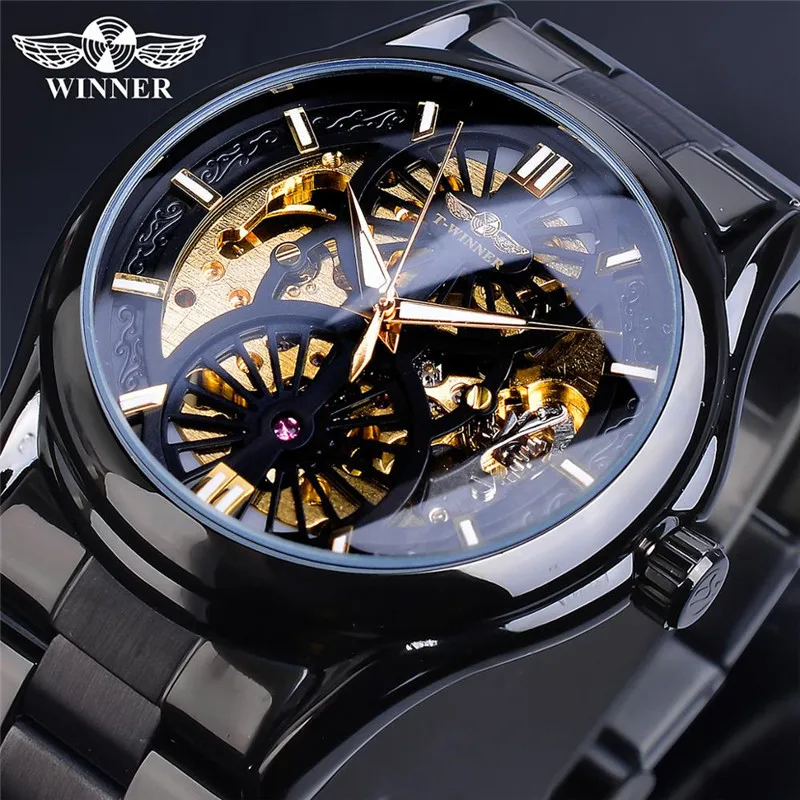 Winner Watch SLZg105 Luxury Automatic Mechanical Watches Men Wrist Gift Watches Stainless steel Wristwatch Relogio Masculino