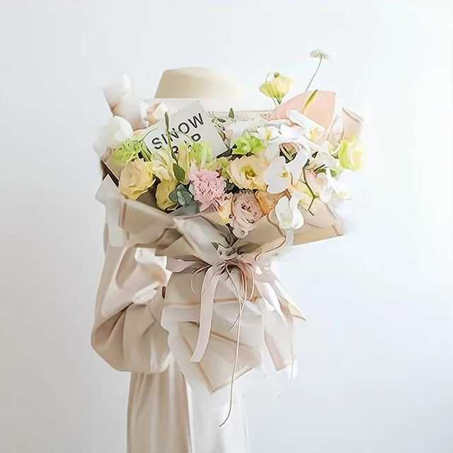 custom waterproof metallic rose bouquets tissue roll paper packing korean style flowers wrapping paper packaging for floral