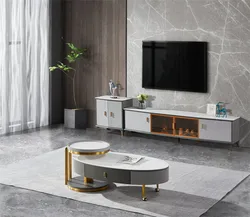 2022 Special Listing New Arrival Simple Design Retangular Tv Stand And Coffee Table 2021