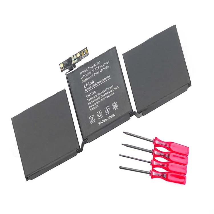 
11.4V 54.5Wh 4780mAh Genuine new Laptop A1713 Battery For Apple MacBook A1708 Pro 13 MLL42CH/A MLUQ2CH/A 020-00946 