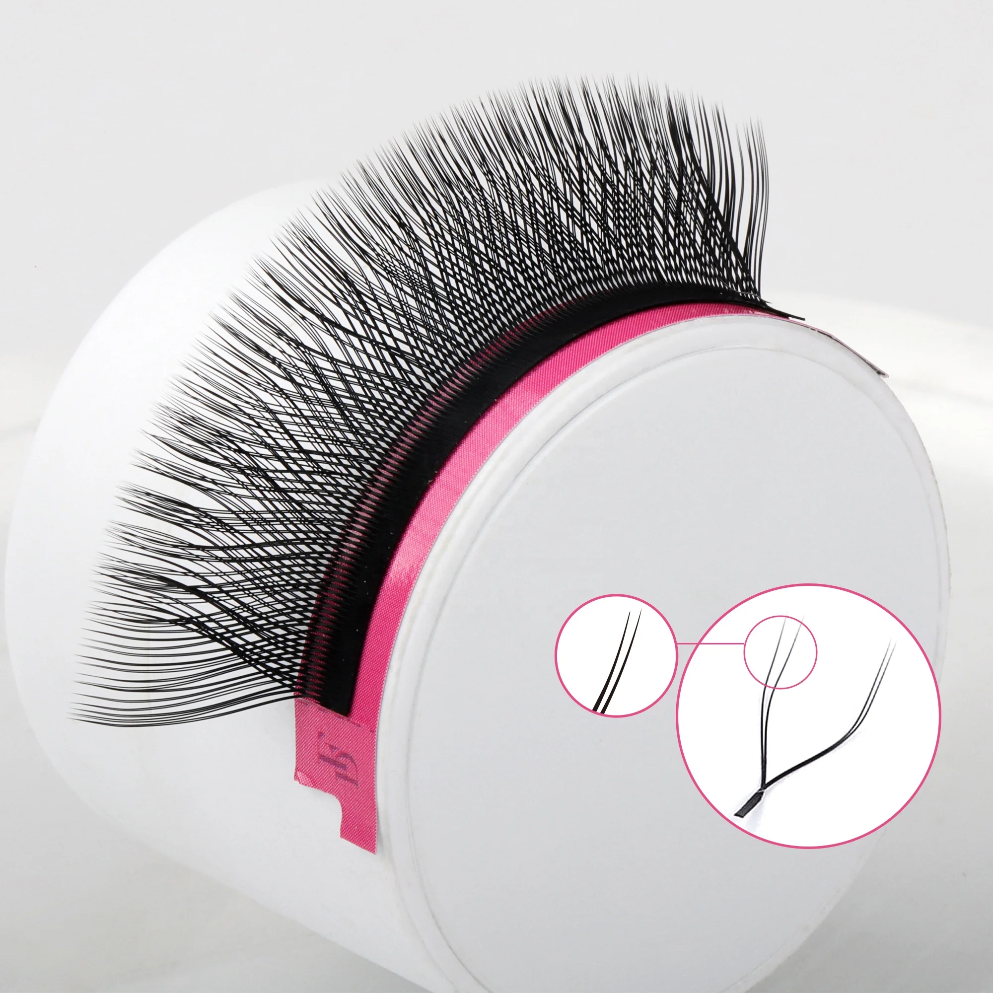 0.07 Y Lashes Eyelash Extension Wholesale 2D Promade Volume Fans Silk Faux Mink YY Shape Lash Extension w lash extension 6d Tray