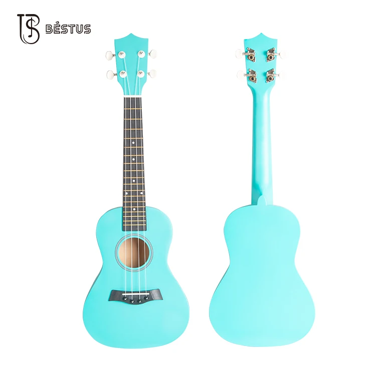 BESTUS High Quality Beginner Linden 21 Inch Soprano Ukulele for kids