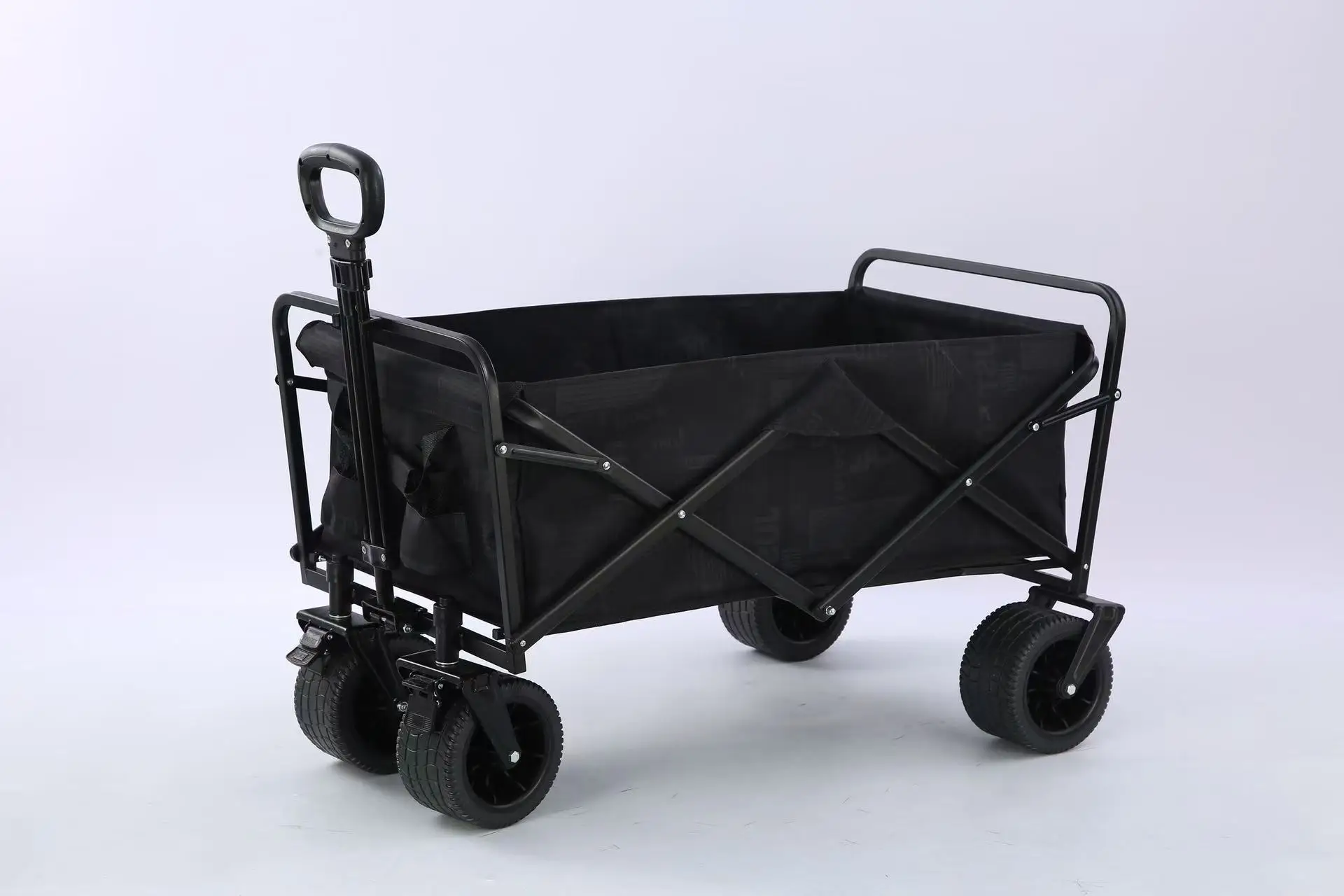 High Quality Unisex Outdoor Folding Utility Wagon Plastic Garden Beach Cart Picnic Foldable Camp Trolley Cart Ride-On Toy Style