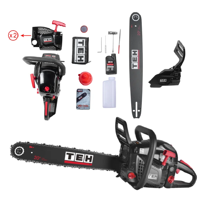 TEH 58cc Forest Logging Chainsaw Petrol Chain Saw 2 Stroke Gasoline Engine Wood Cutting Machine