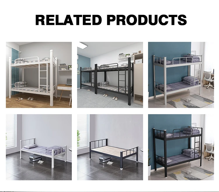 
Cheap Price Metal Bunk Bed Used In School Dormitory Double decker bed With Cabinet Kids 