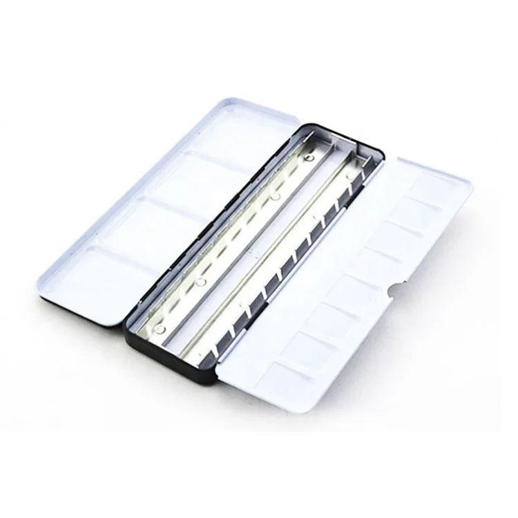 Жестяная коробка 12/24/48 цветов с индивидуальным дизайном для упаковки канцелярских принадлежностей