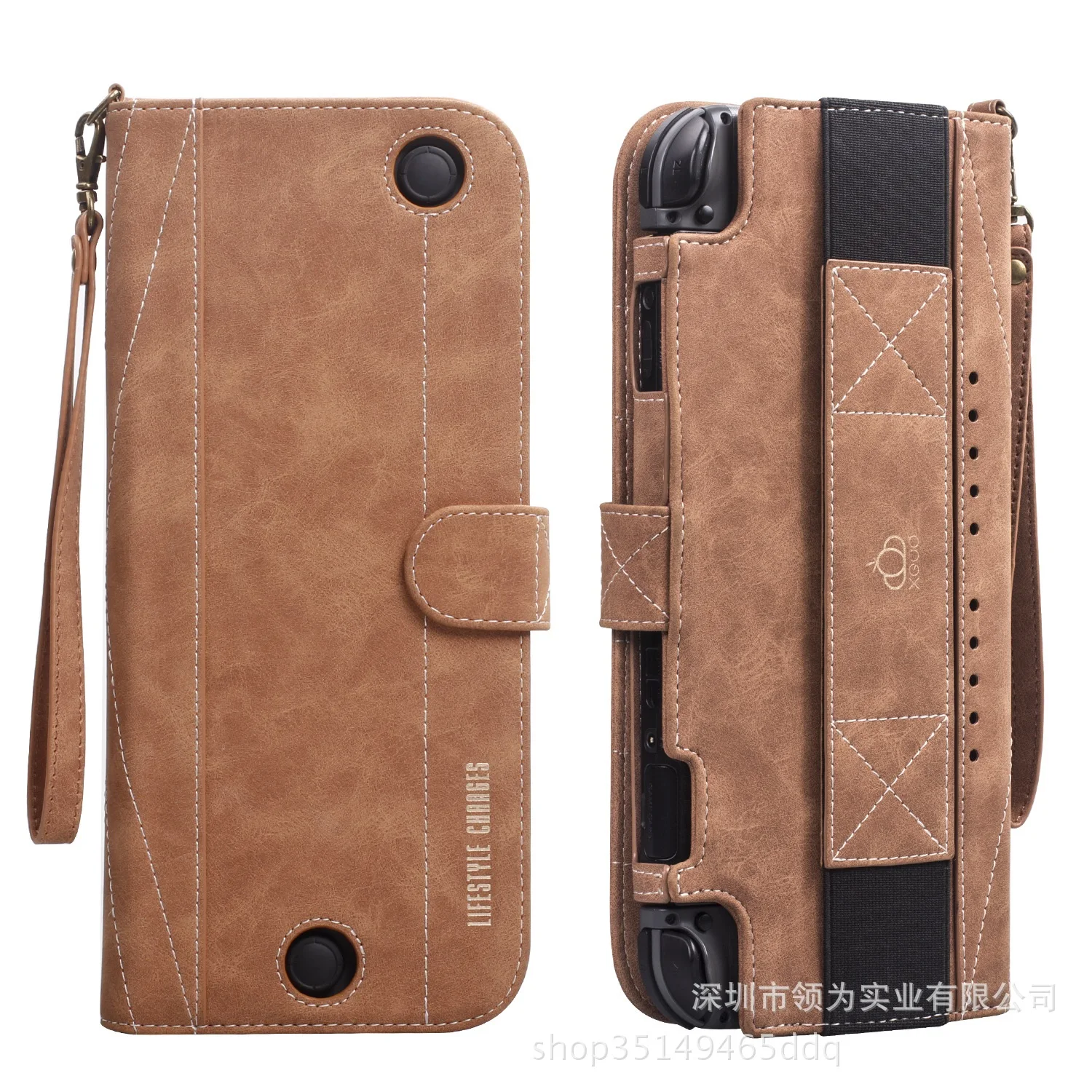 leather Carrying Case Game Card Cartridges foldable multifunctional stand for Nintendo Switch