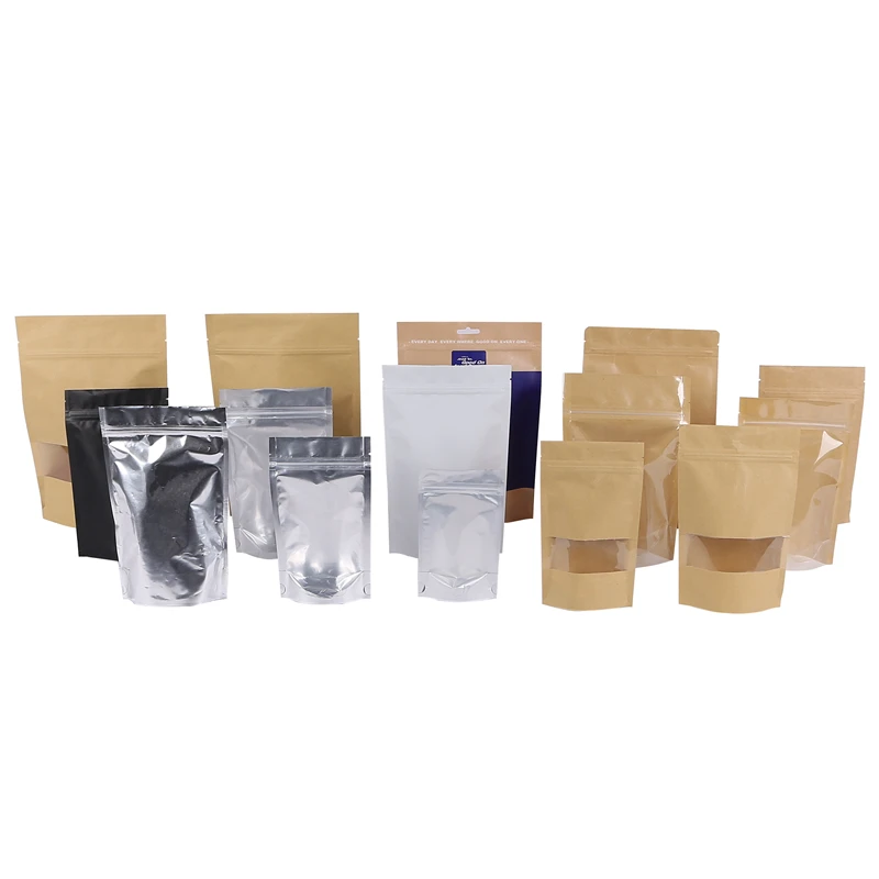 Packaging Laminated Black Coffee Moisture Proof Kraft 500g 1kg Ecofriendly Black Ziplock Packing Green Packaging Coffee Tea Bags