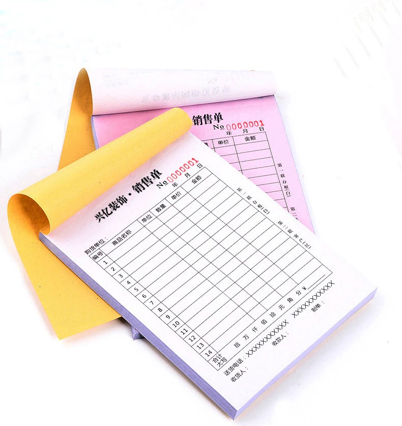 Environmental customized paper printing products Qualified printing certificate label joint ordersreceipt pad