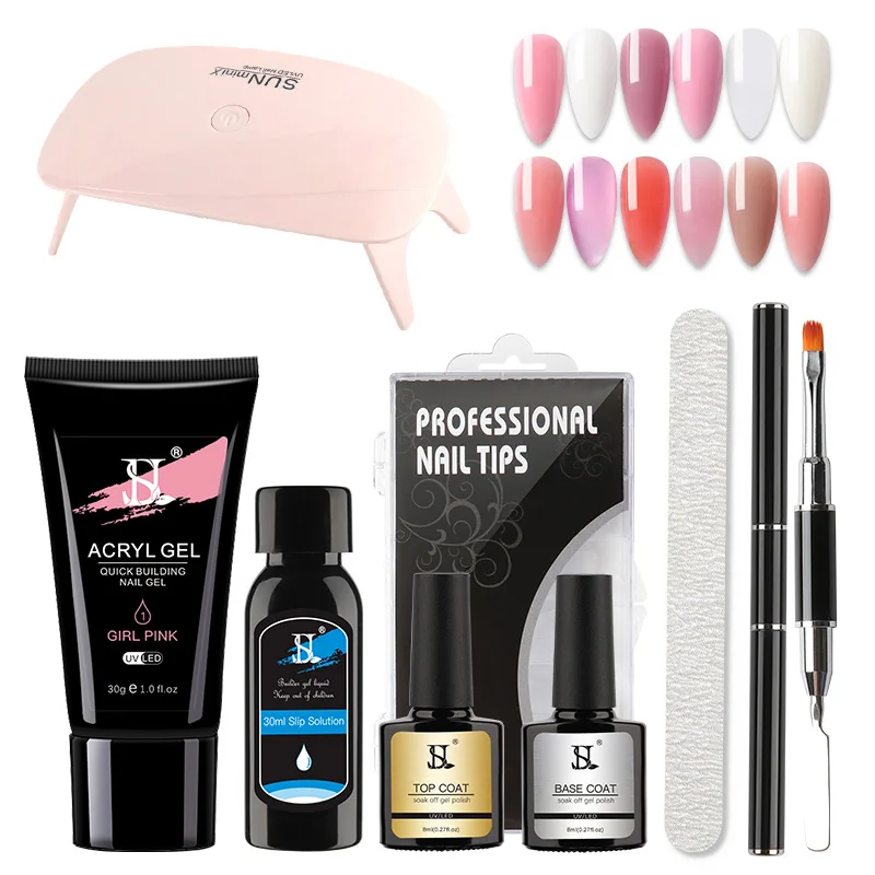 Professional Nail Art Set Private Label Poly Nail Extention Acrylic Nail Art Kit For Woman