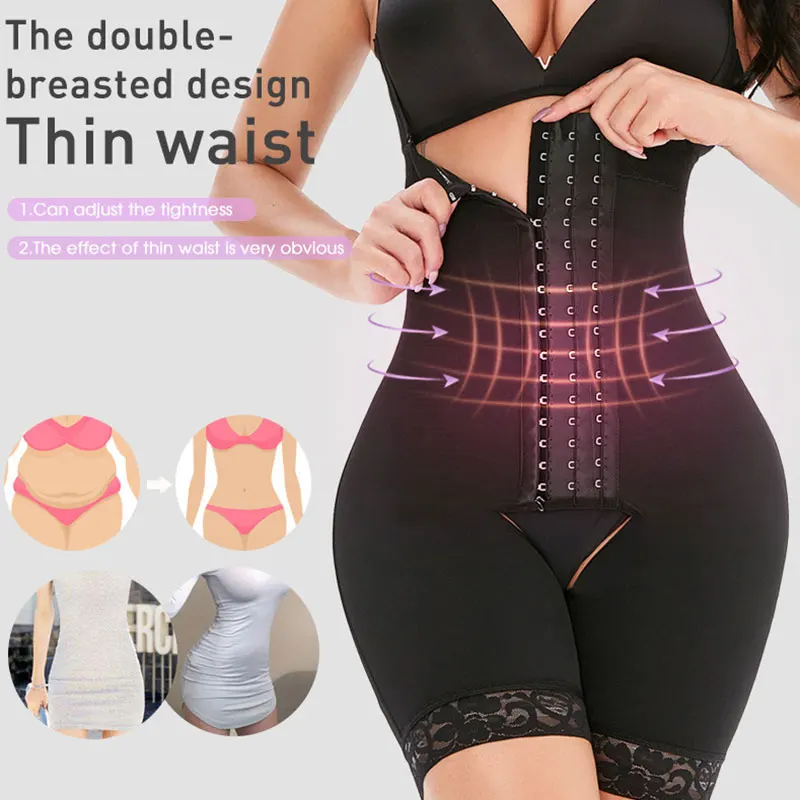 Wholesale Long Torso Steel Bone Slimming Waist Trainer Shorts Shaper Plus Size Full Body Rsize Shapewear Women
