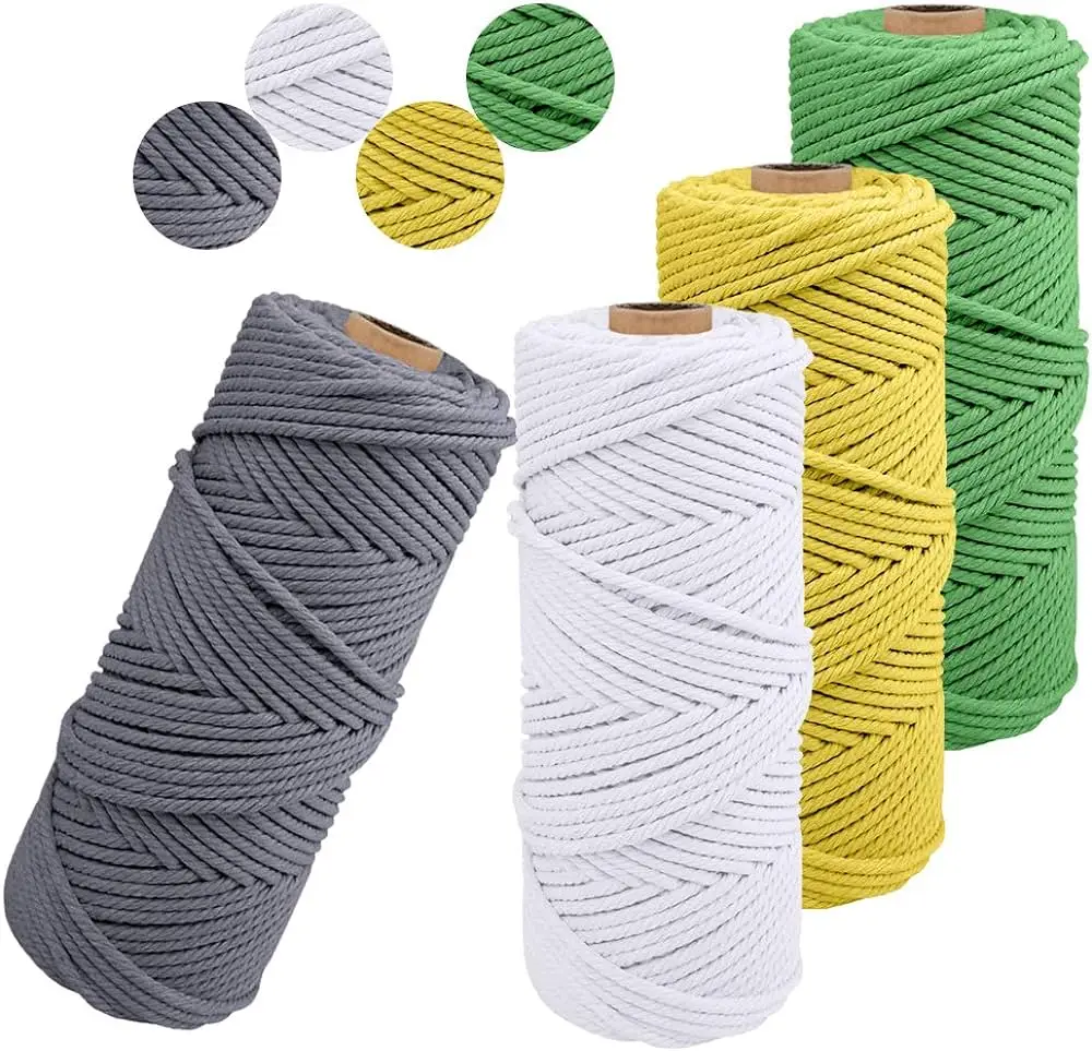 Wholesale Factory Diy Decoration Cord 2mm 3mm 4mm 5mm Cotton Macrame Rope
