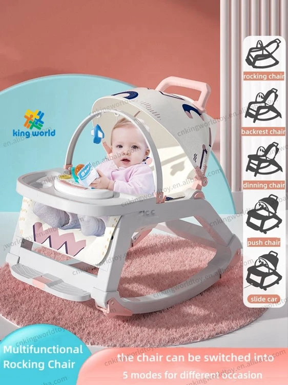 Baby Sleeping Chair Portable 5 in 1 Multi Functional Sleeping Dining Chair Comfortable Seat Baby Rocking Chair Baby Seat Rocking