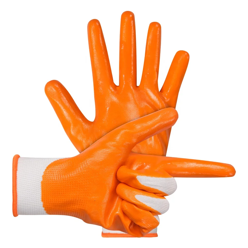 Nitrile Glove Cotton Knit Protective Hand Industrial Gardening Construction Safety Working Gloves