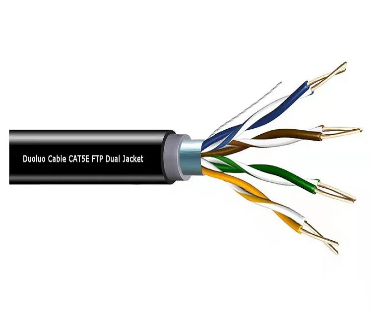 Horizontal  Cat5eFTP ( NYY)  Dual Jacket300MHz 4x2x24AWG Lan Cables